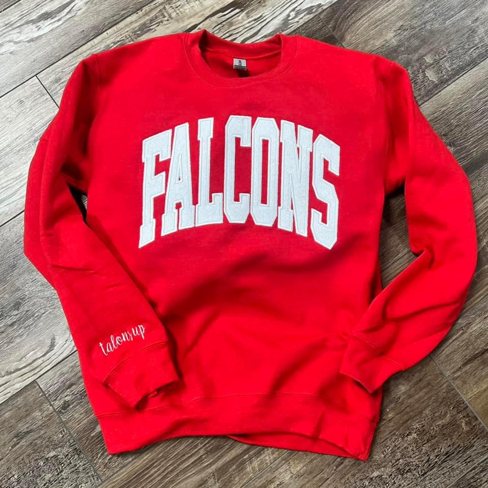 Falcons Embroidered Crewneck Sweatshirt