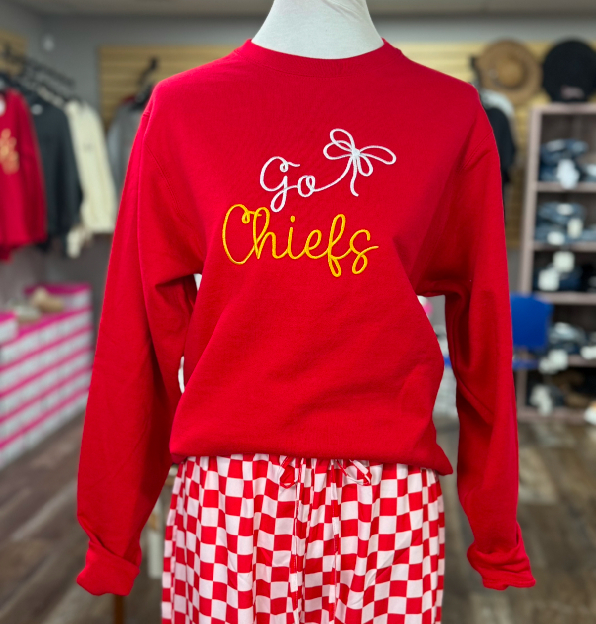 Go Chiefs Embroidered Sweatshirt