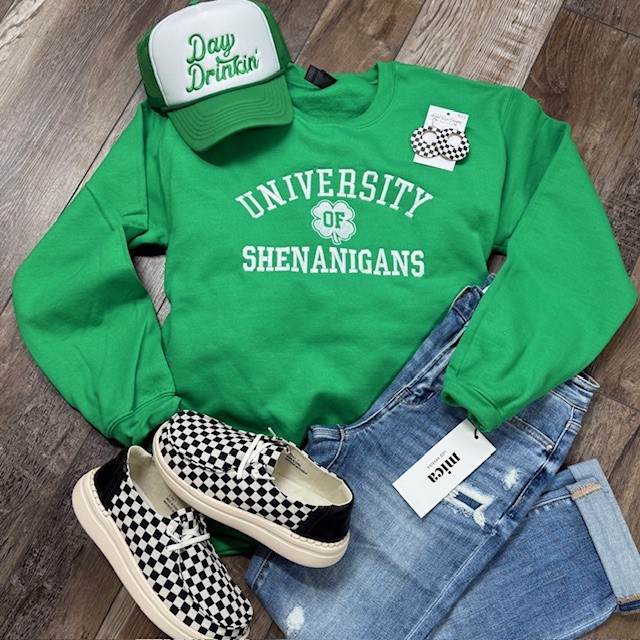 University of Shenanigans Embroidered Sweatshirt