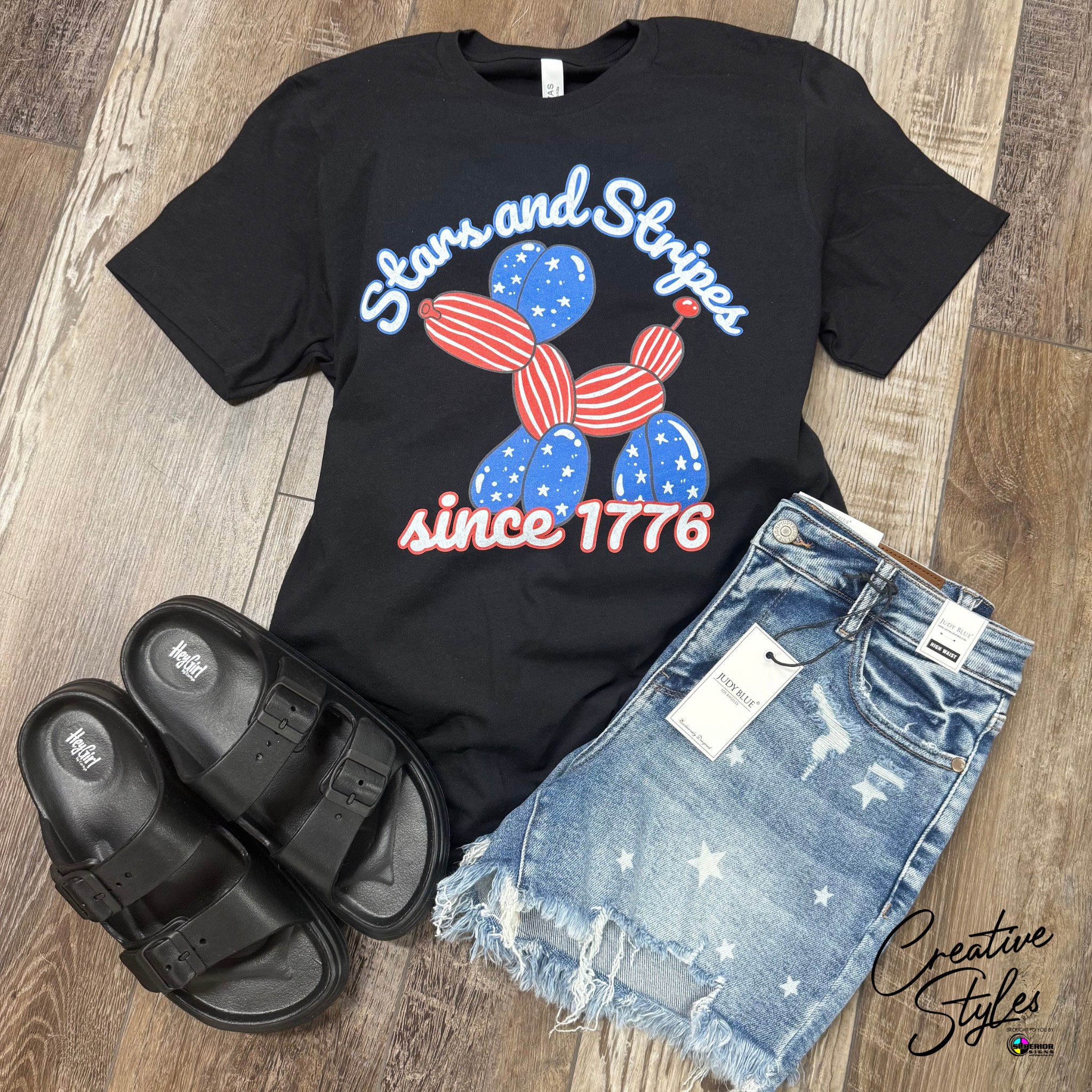 Stars & Strips Balloon Dog Tee