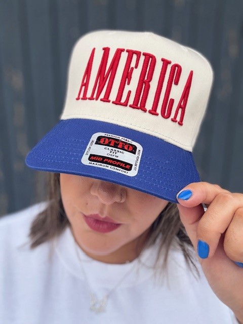 America 3D Embroidered Hat