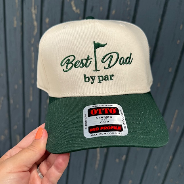 Best Dad by Par Embroidered Hat