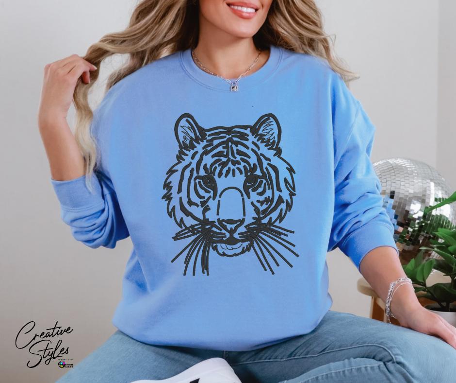 Vintage Tiger Embroidered Crewneck