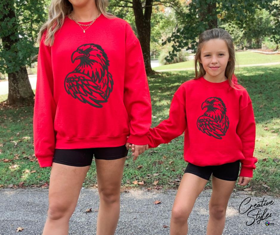 Vintage Eagle Embroidered Crewneck