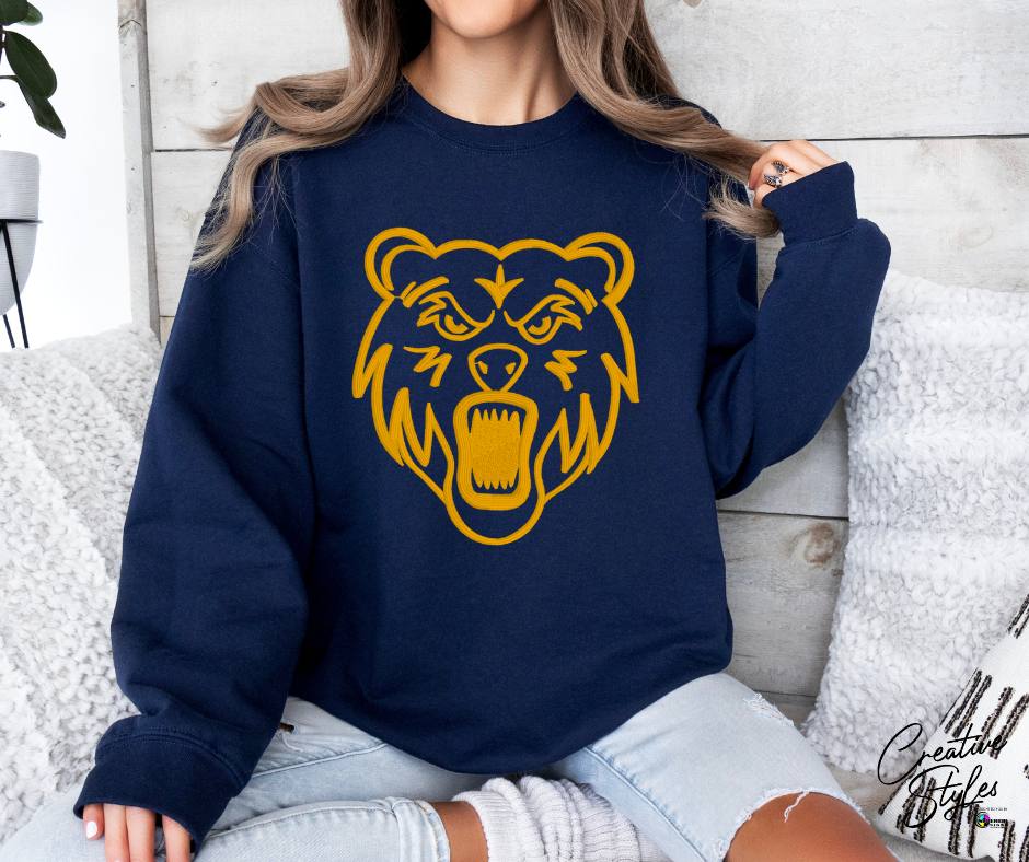 Vintage Grizzly Embroidered Crewneck