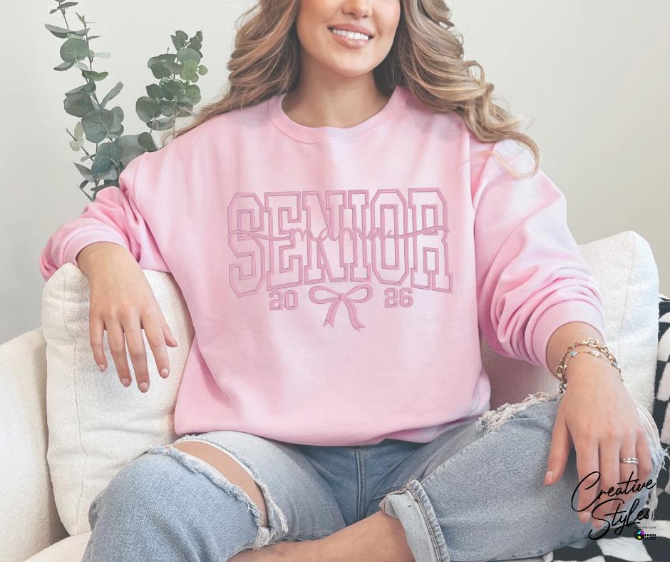 Senior Mama 2026 Embroidered Sweatshirt