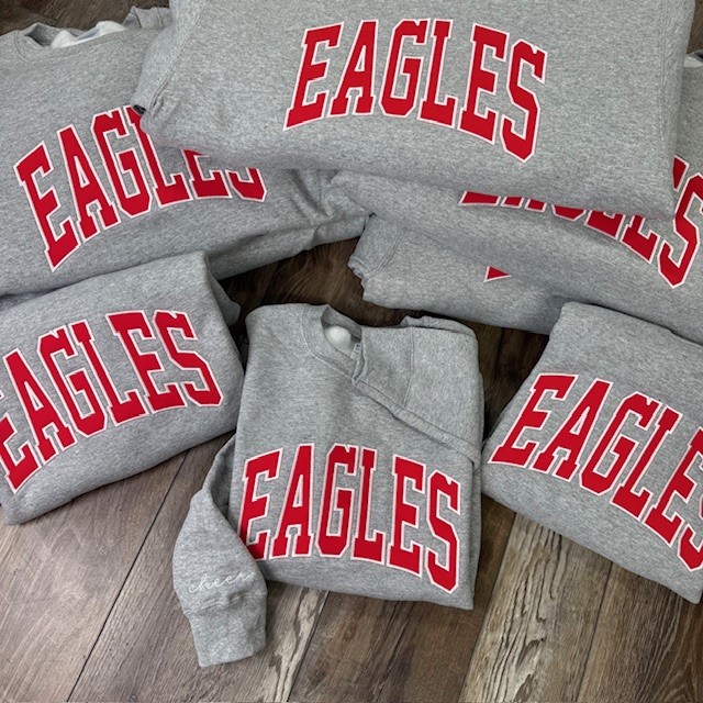 Eagles Embroidered Crewneck Sweatshirt