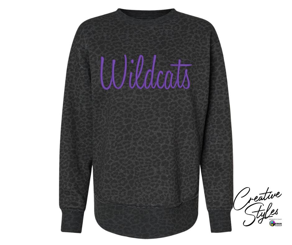 Wildcats Embroidered Women's Crewneck Sweatshirt