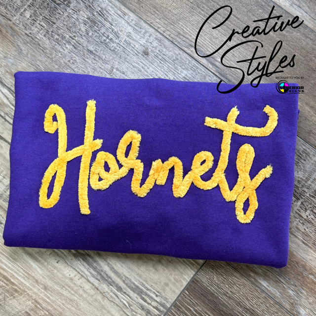 Hornets Chenille Embroidered Crewneck