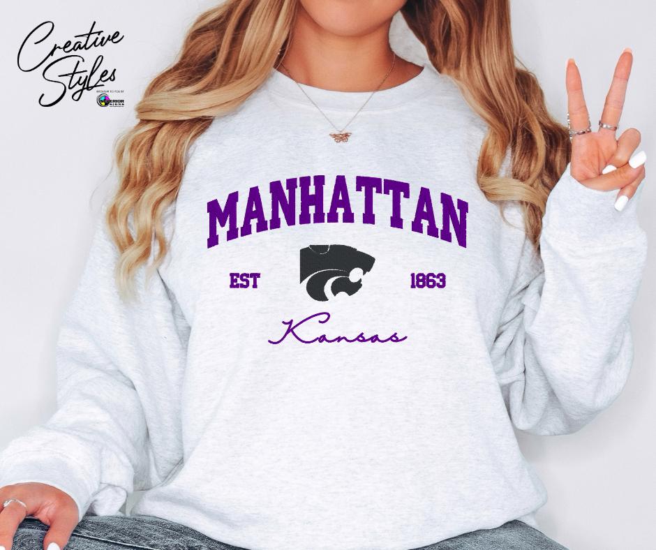 Manhattan Collegiate Embroidered Crewneck Sweatshirt