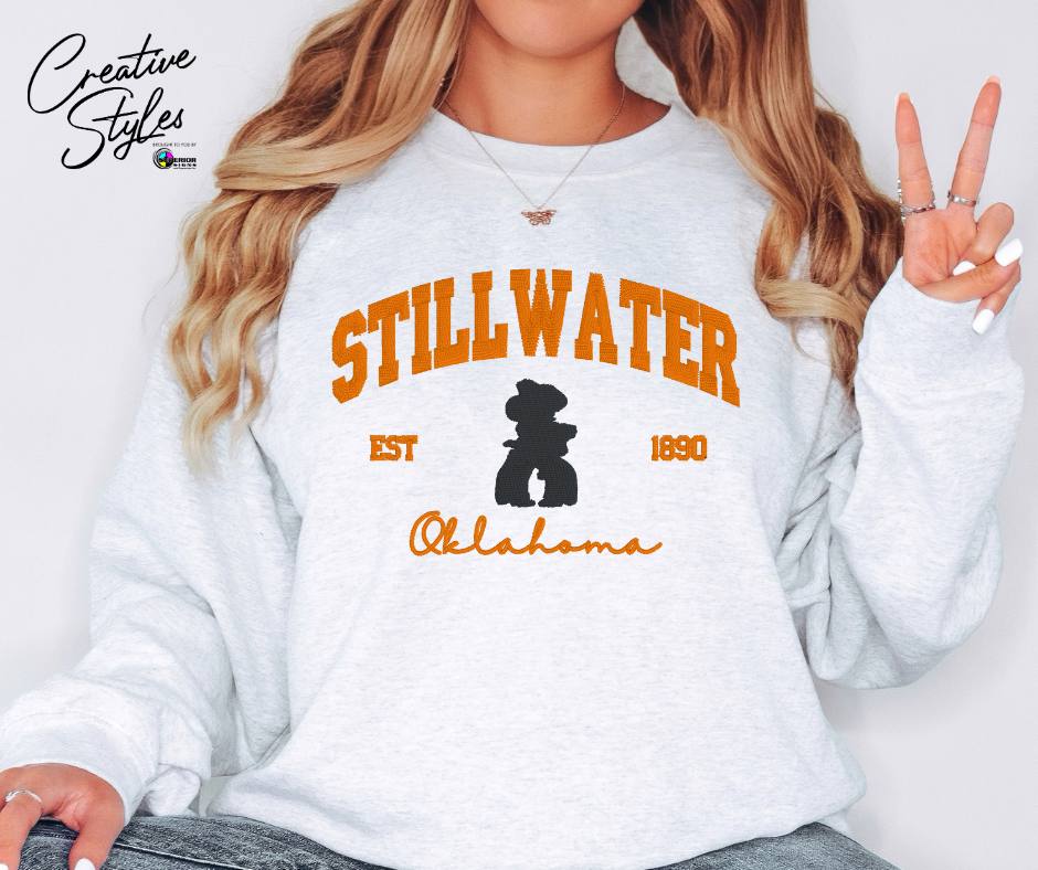 Stillwater Collegiate Embroidered Crewneck Sweatshirt