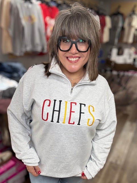 Chiefs Embroidered 1/4-Zip Sweatshirt
