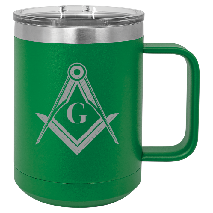 Polar Camel 15oz Green Vacuum Insulated Mug with Slider Lid