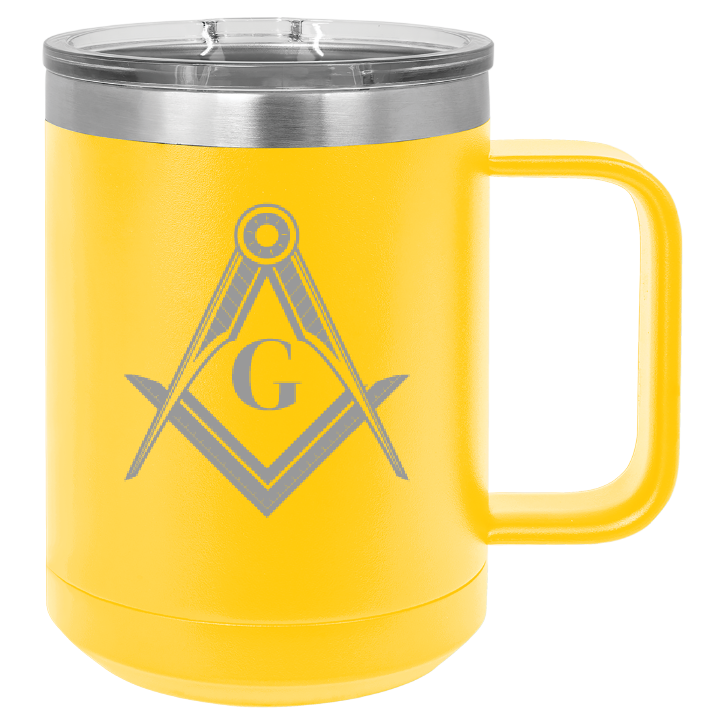 Polar Camel 15oz Yellow Vacuum Insulated Mug with Slider Lid