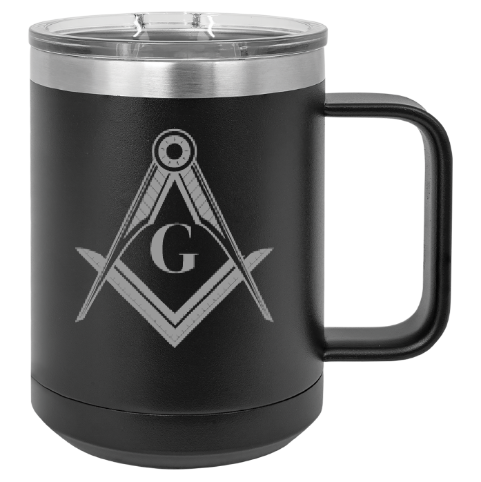 Polar Camel 15oz Black Vacuum Insulated Mug with Slider Lid