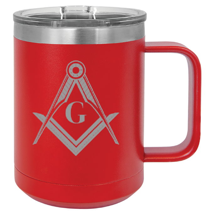 Polar Camel 15oz Red Vacuum Insulated Mug with Slider Lid