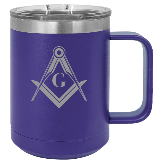 Polar Camel 15oz Purple Vacuum Insulated Mug with Slider Lid