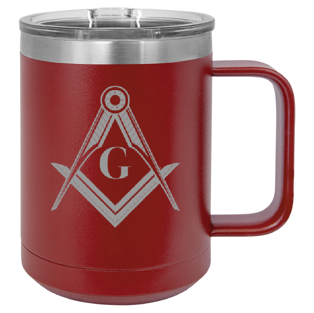 Polar Camel 15oz Maroon Vacuum Insulated Mug with Slider Lid