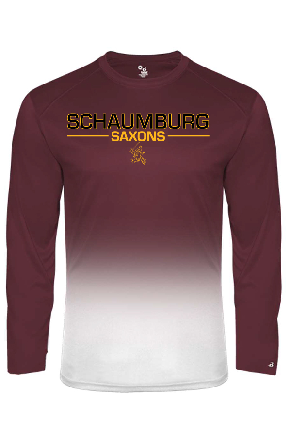 SHS 22.2 Maroon or Gold LS Ombre T