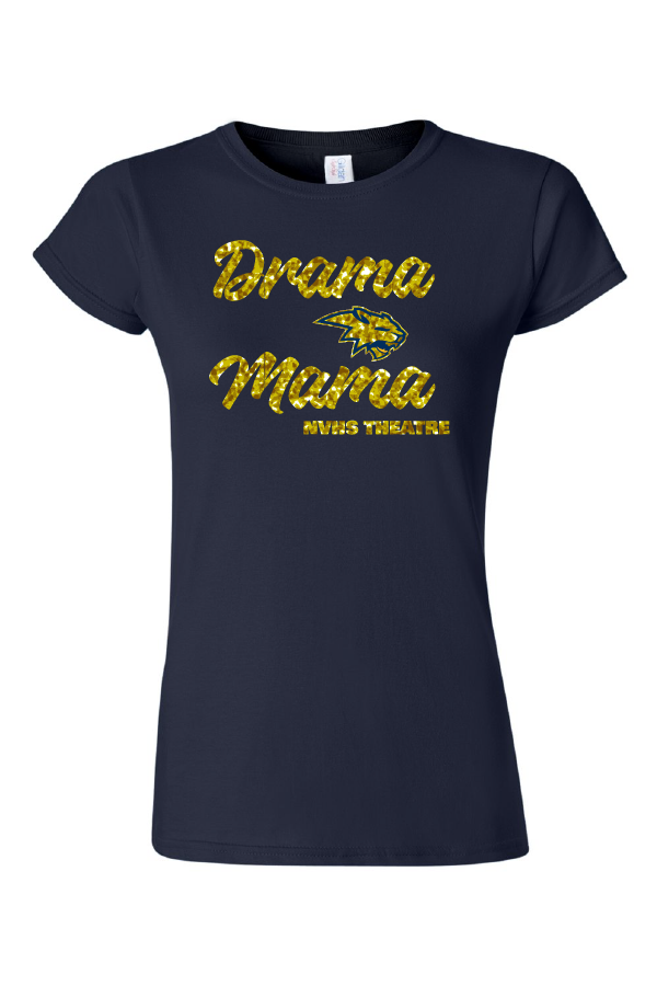 NV Theatre 25f.6 Womens Navy T with glitter imprint