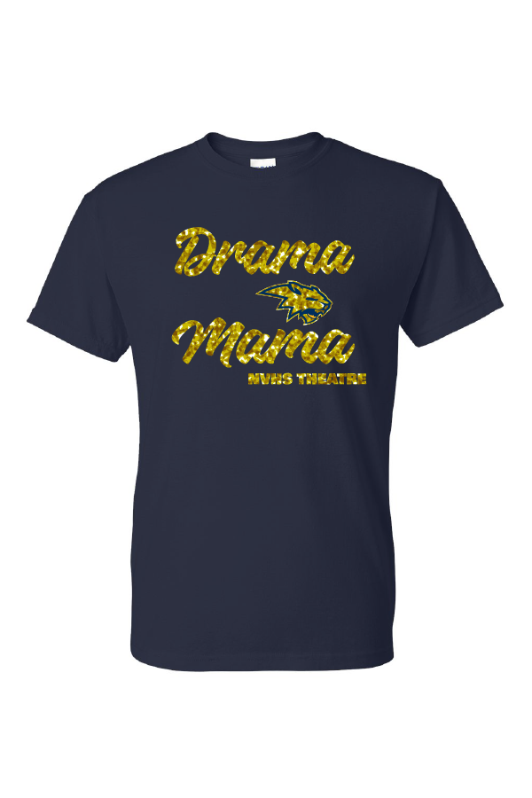NV Theatre 25f.7 Unisex Navy T with glitter imprint
