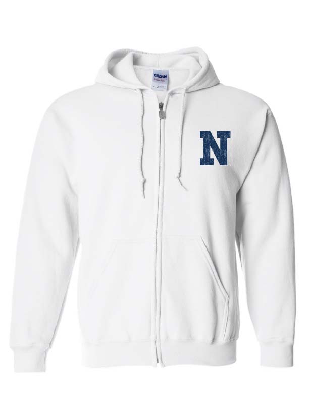 NV Theatre 26.4 White, Sport Gray or Stone Bluie full zip hoodie