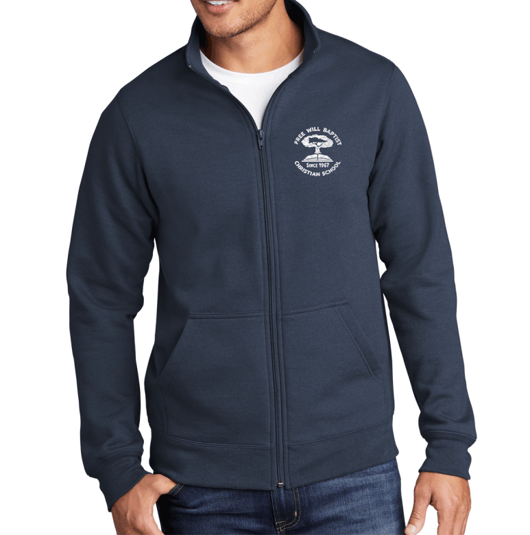 FULL ZIP CADET COLLAR FLEECE JACKET