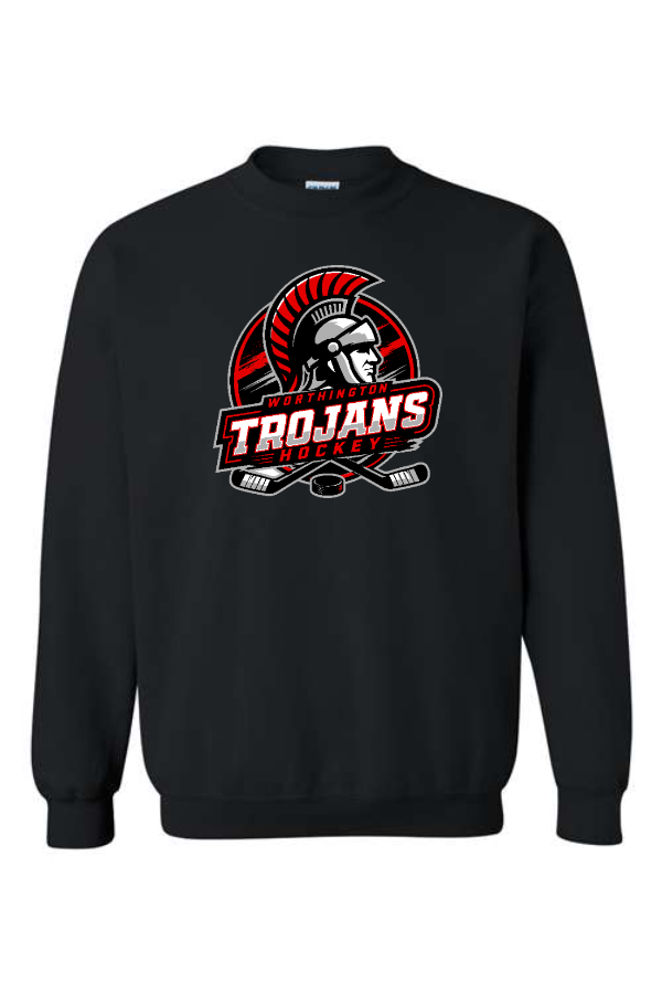 SCREEN PRINTED 2026 Trojan Hockey Crewneck Sweatshirt