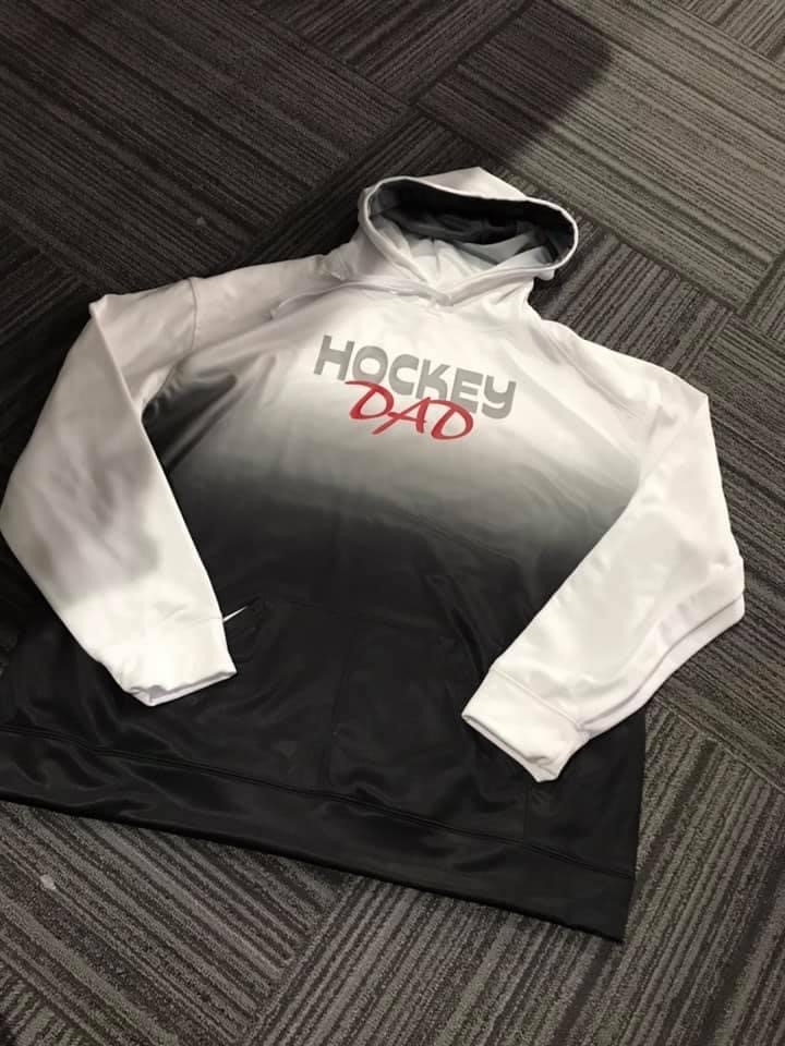 "Hockey DAD" Ombre Hooded Sweatshirt