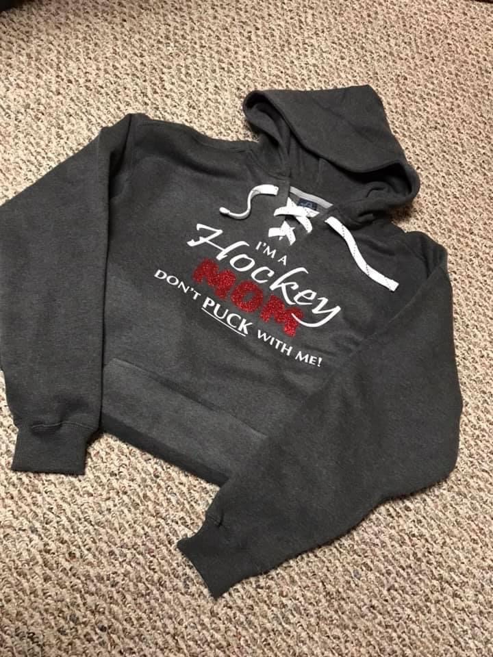 "Hockey....don't puck with me" Sport Lace Hooded Sweatshirt