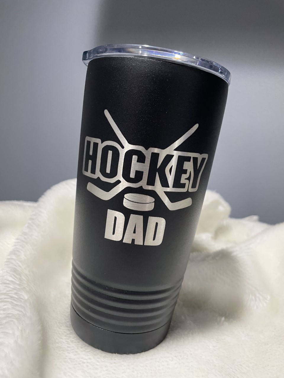 "Hockey….." 20 oz. PC Ringneck Tumbler with Clear Lid