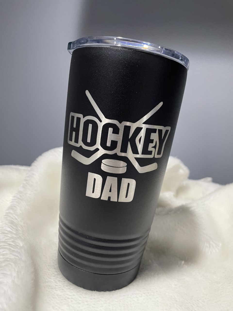 "Hockey Dad" 20 oz. PC Ringneck Tumbler with Clear Lid