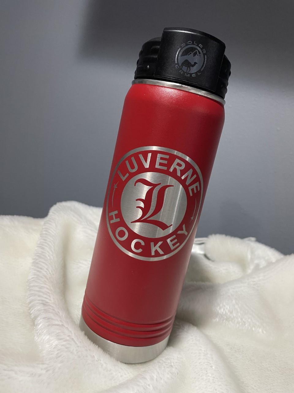 "Luverne Hockey" 20 oz. PC Powder Coated Water Bottle