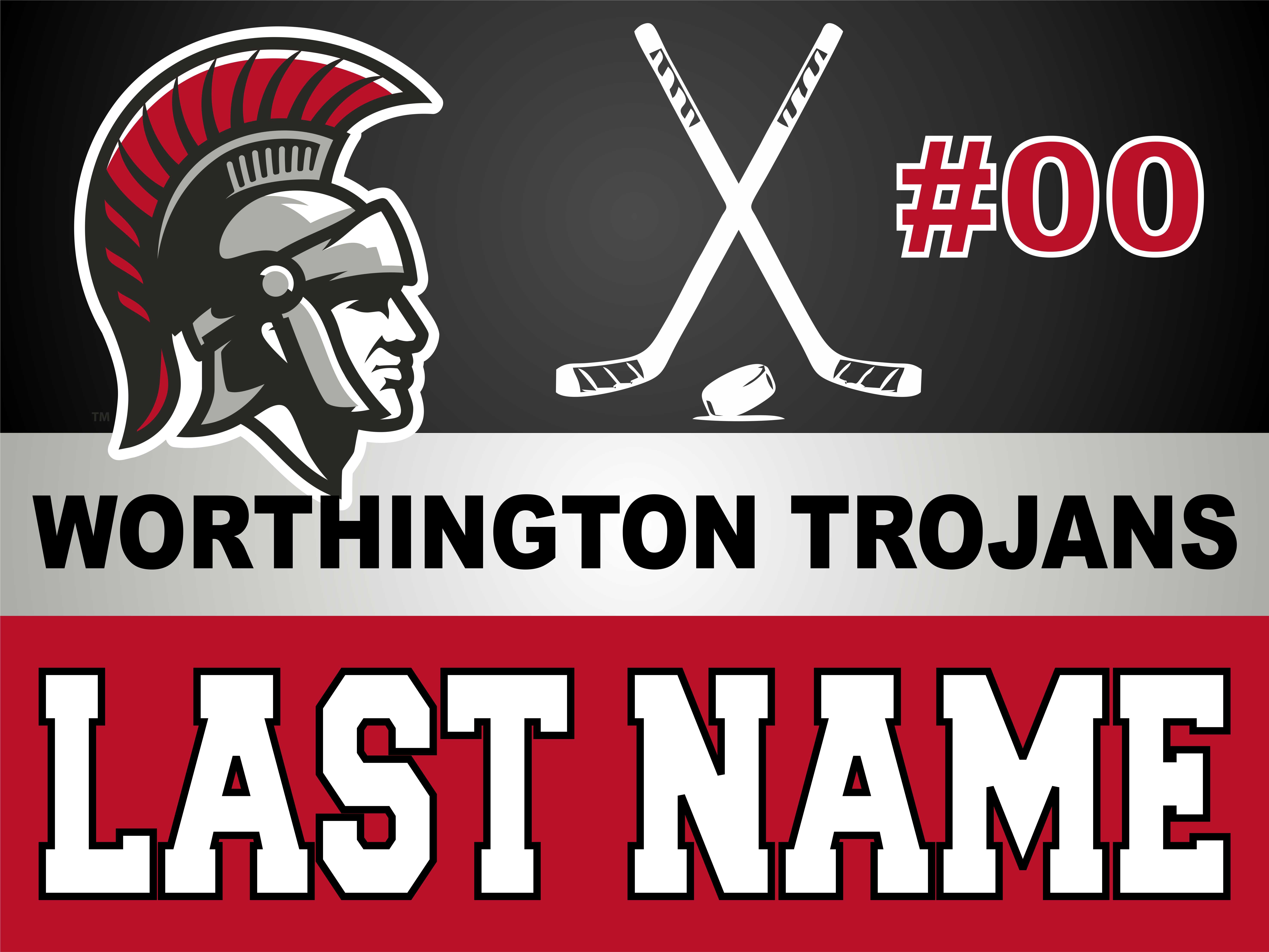Trojan HOCKEY Yard Sign