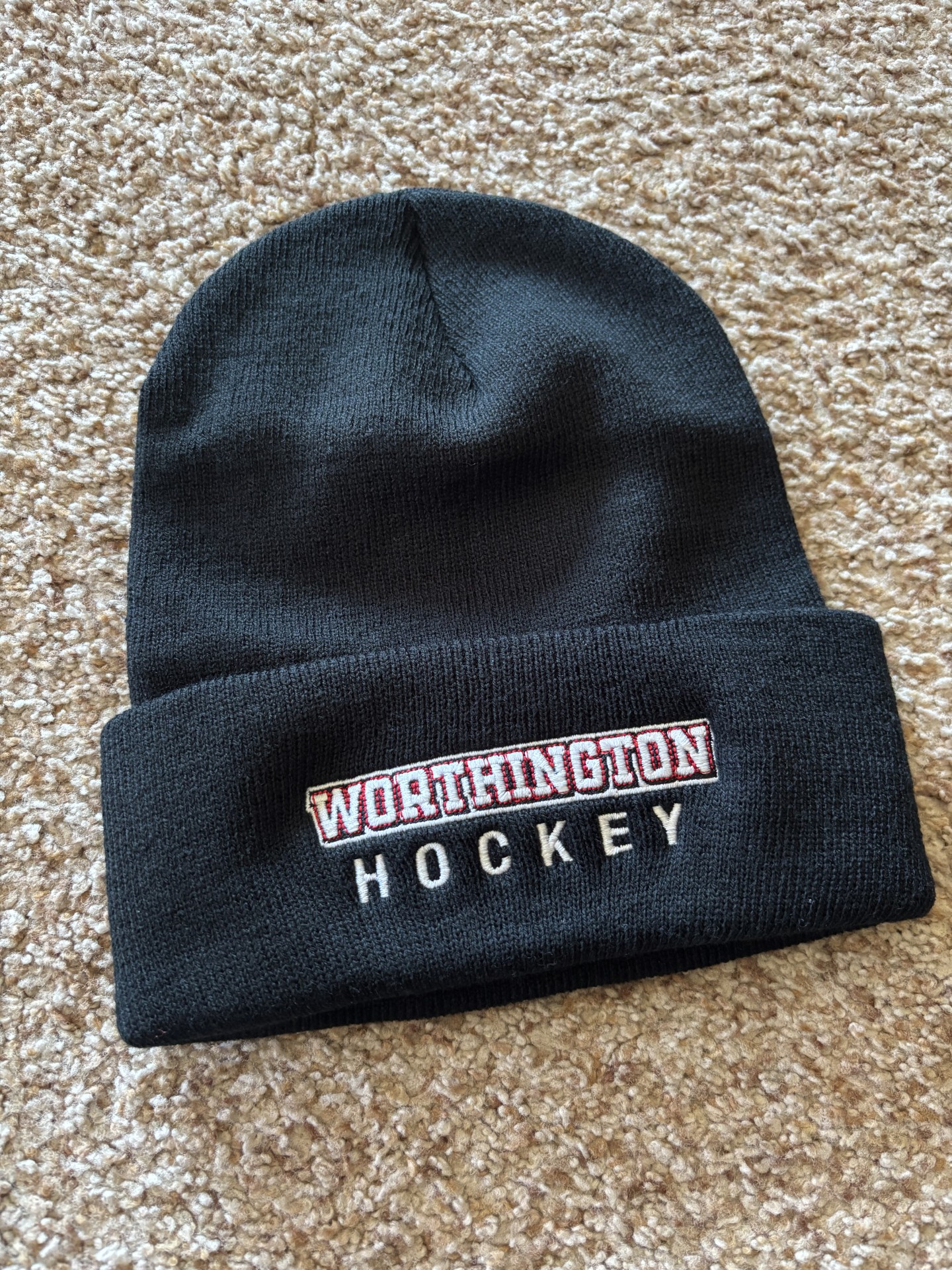 Worthington Hockey 12" Solid Cuffed Beanie