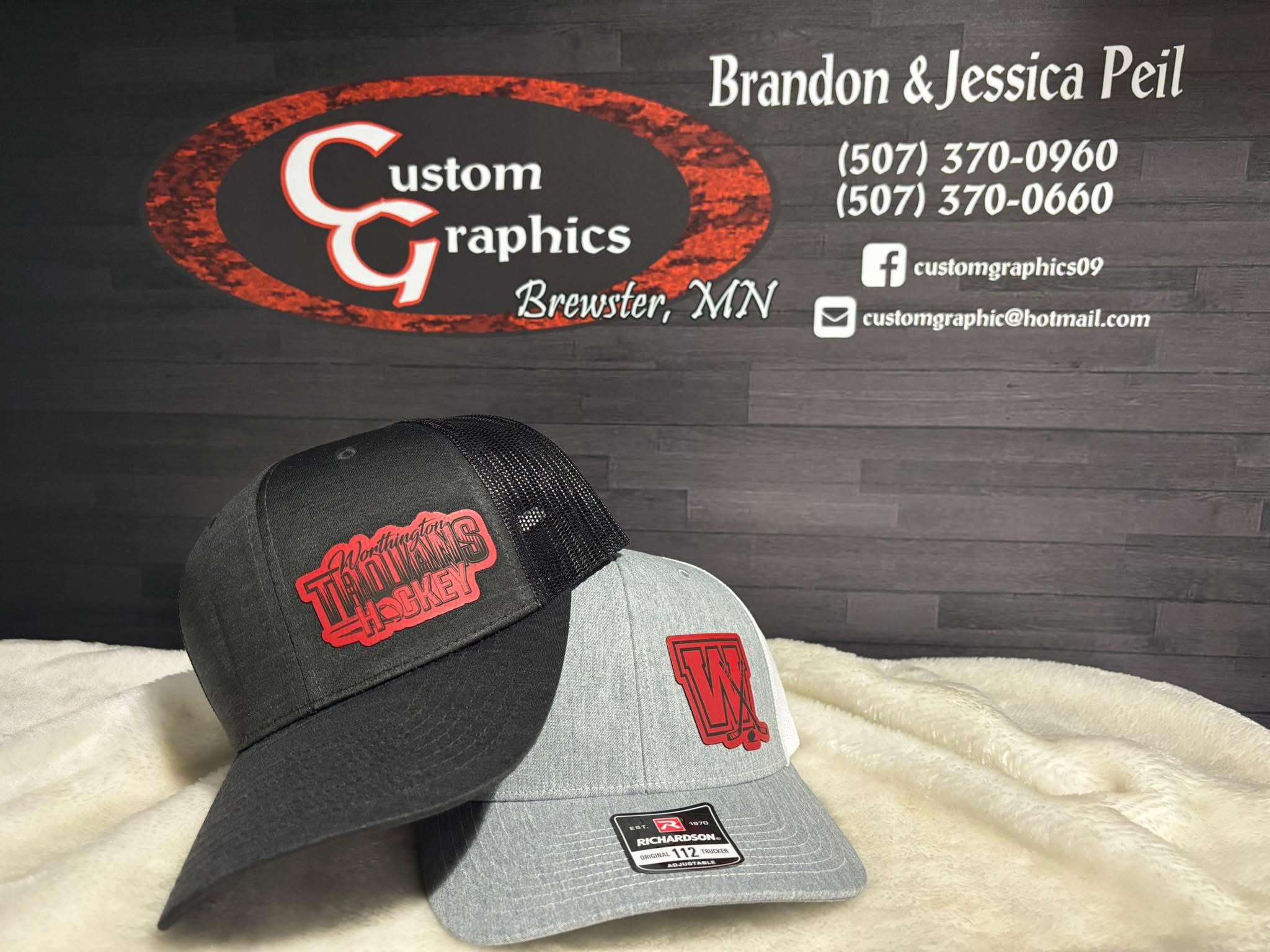 Snapback Trucker Cap with RED leather patch