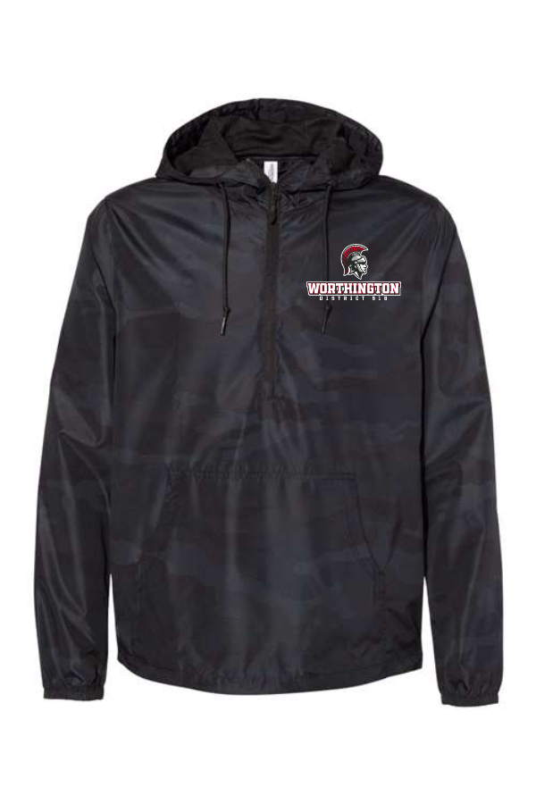 Lightweight Quarter-Zip Windbreaker Pullover Jacket STITCHED