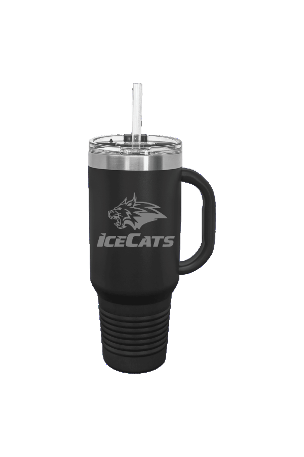 BV Ice Cats 40 oz. Travel Mug with Snap Lid and Straw