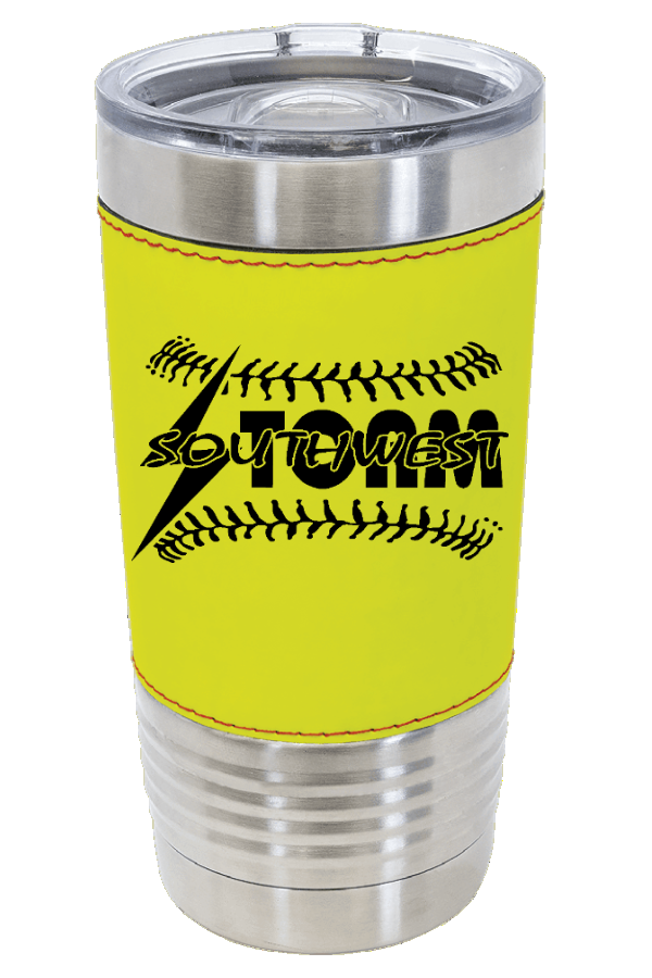 Softball Sport Leatherette Tumbler
