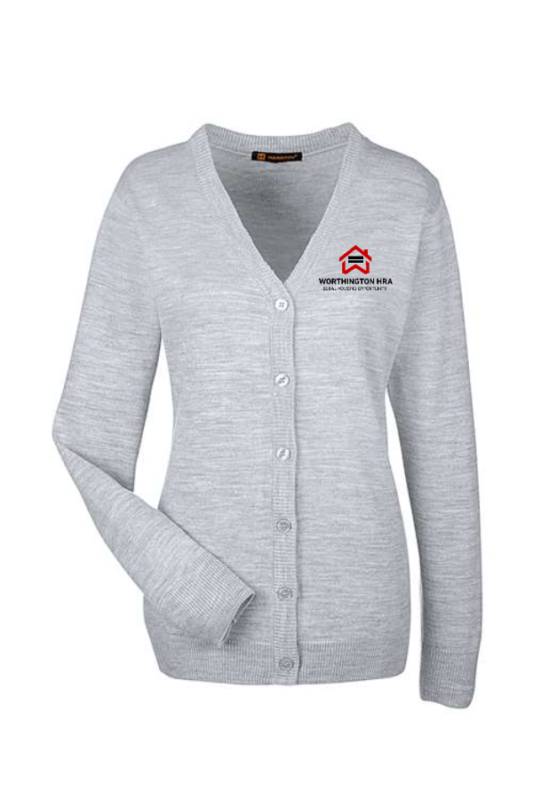 WHRA Women's Pilbloc V-Neck Button Cardigan Sweater
