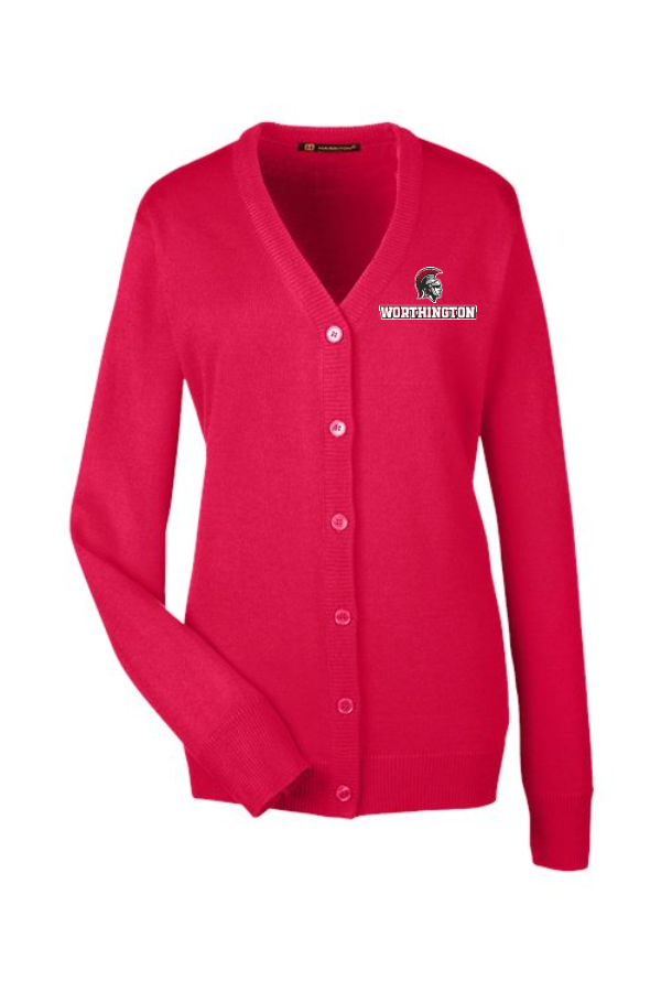 STAFF Women's Pilbloc V-Neck Button Cardigan Sweater STITCHED