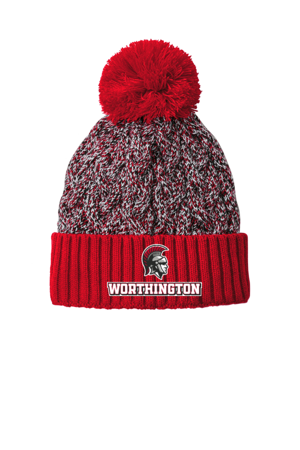 Trojans Marled Knit Pom Beanie STITCHED
