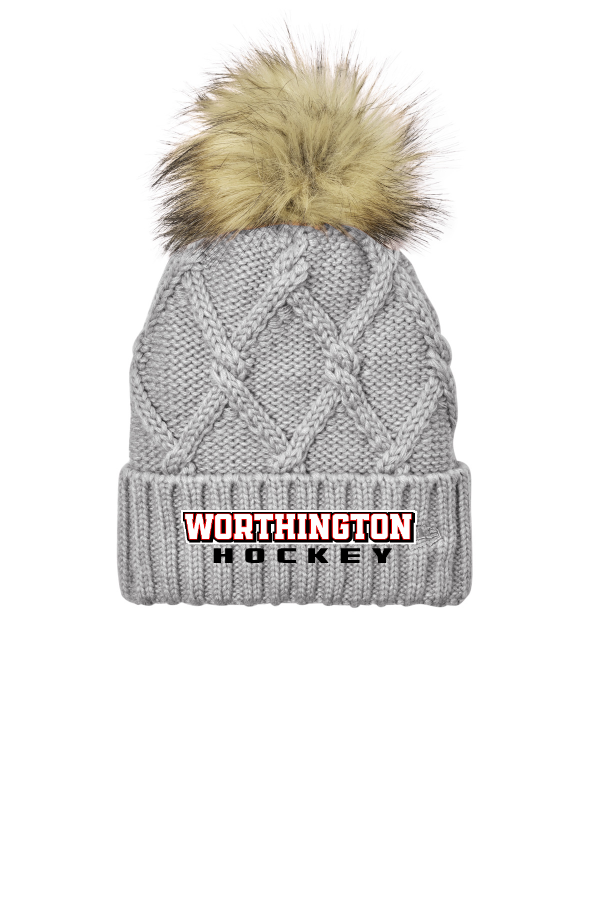 Worthington Hockey Pom Beanie STITCHED