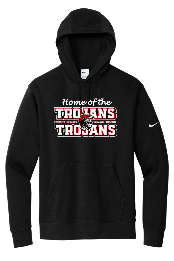 Home of the Trojans Nike Club Fleece Sleeve Swoosh Pullover Hoodie