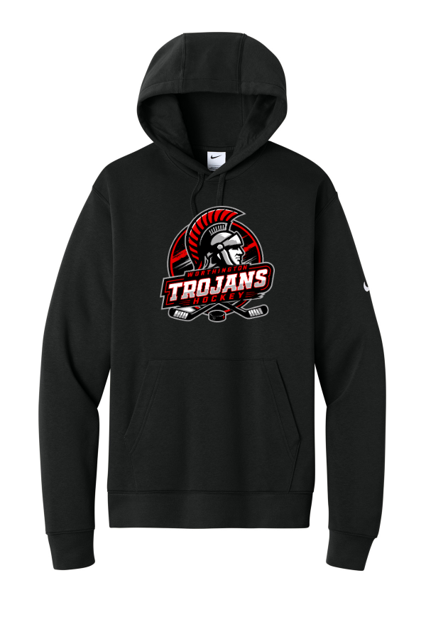 SCREEN PRINTED Trojan Hockey Nike Fleece Hoodie