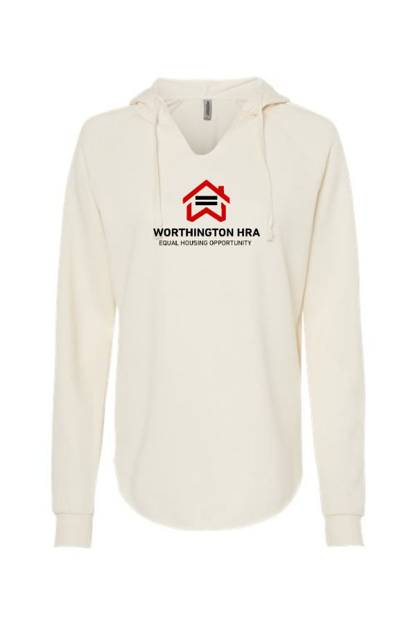 WHRA Women's Lightweight California Wave Wash Hooded Sweatshirt