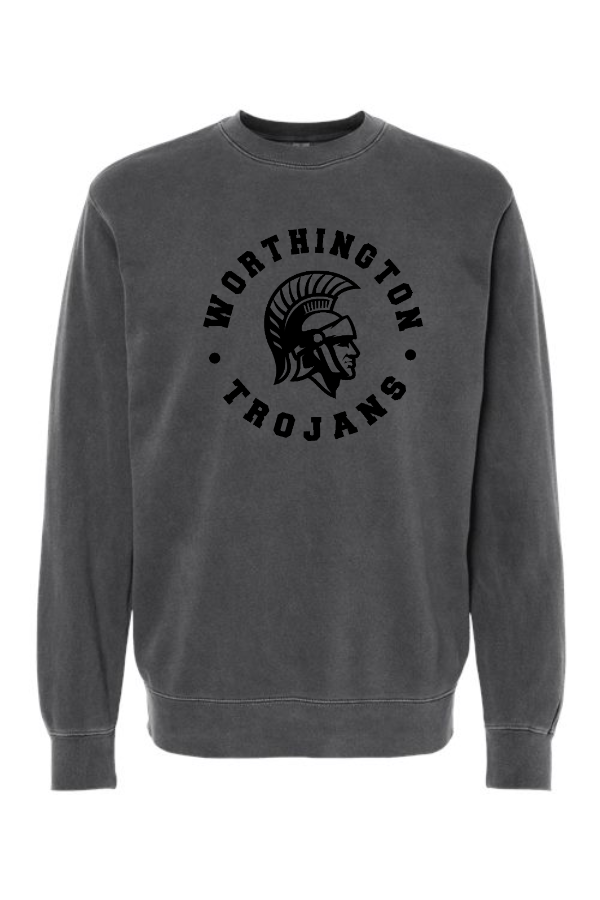 Trojans Unisex Midweight Pigment-Dyed Crewneck Sweatshirt STITCHED