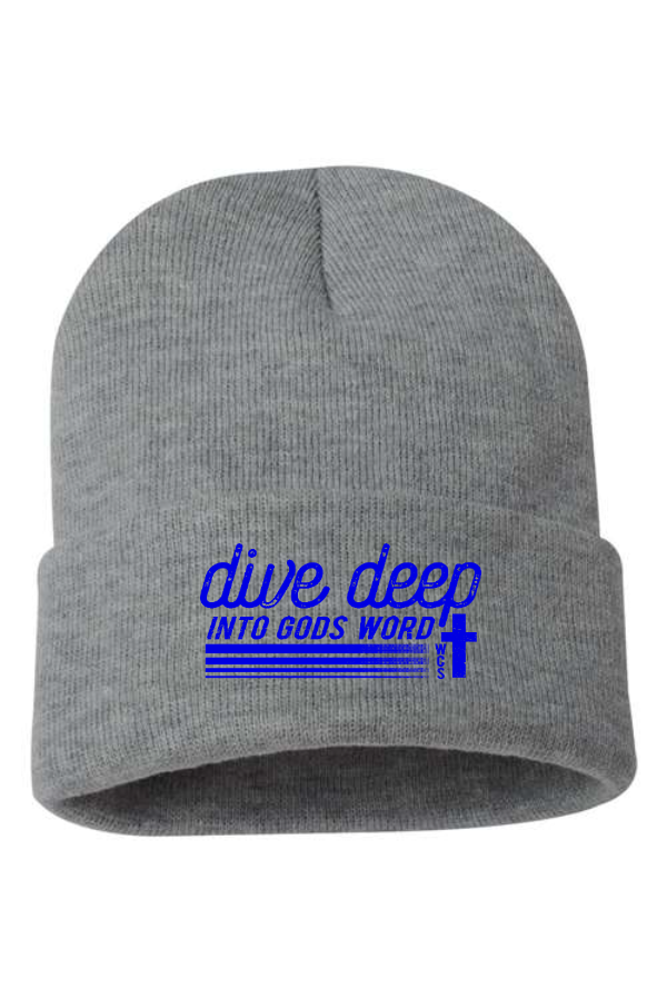 WCS 12" Solid Cuffed Beanie STITCHED