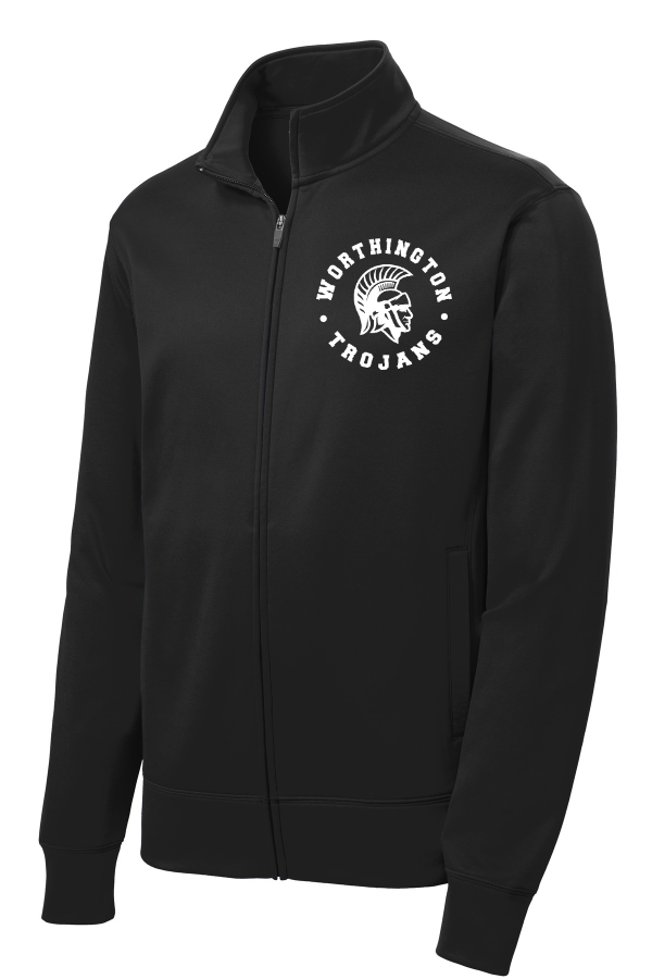 TROJAN WARM UP Performance Fleece Full-Zip Jacket STITCHED
