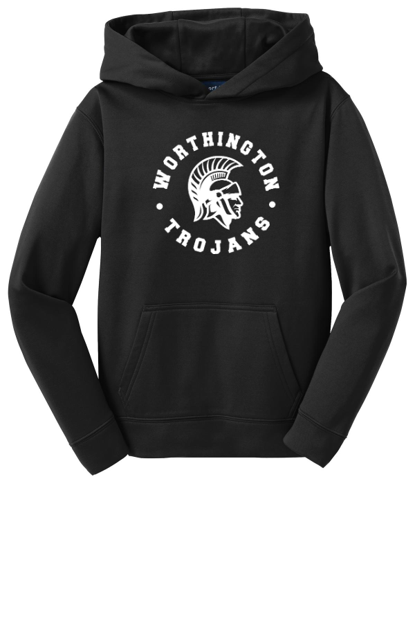 TROJAN WARM UP Performance Fleece Hoodie STITCHED